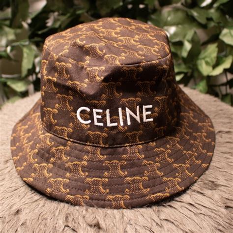 celine bucket hat with triomphe monogram|Celine.